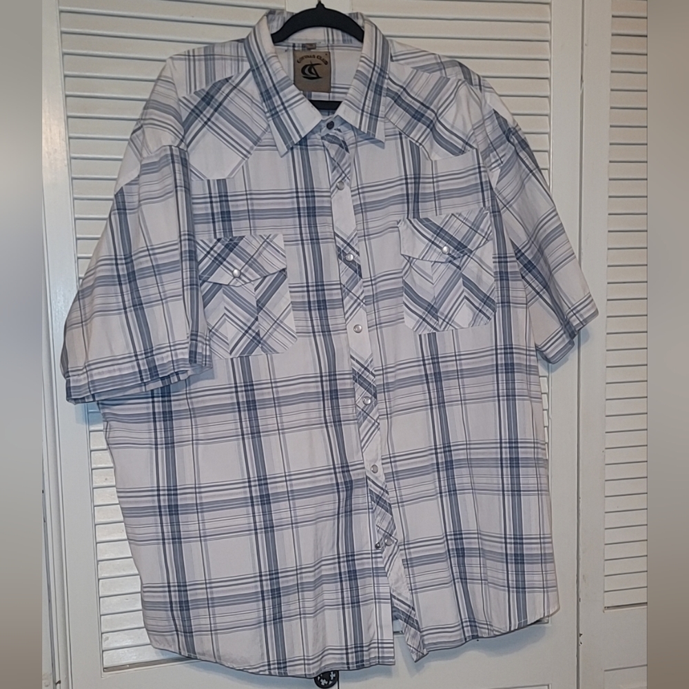 Coevals Club short sleeve pearl snap shirt